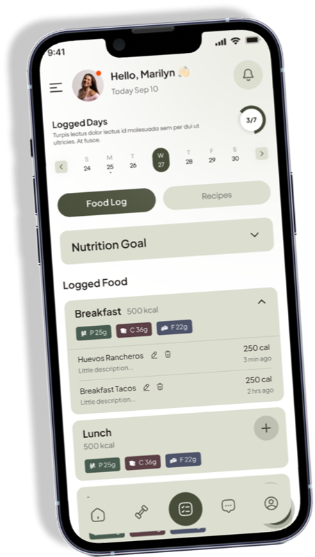 Fuerte App — Nutrition Tracking