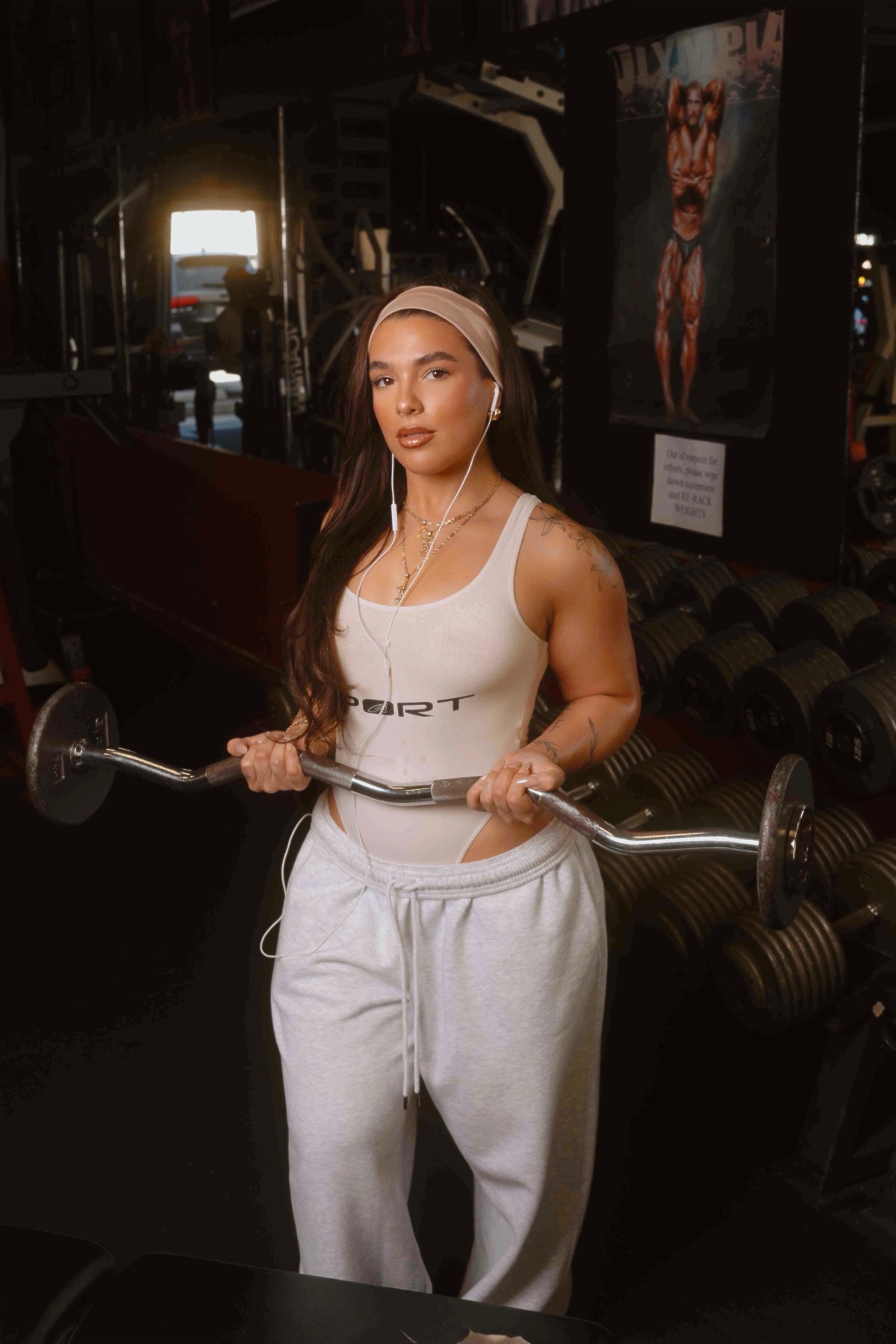 Coach Jaz training in the gym